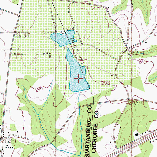 Topographic Map of South Carolina Noname 11014 D-3399 Dam, SC