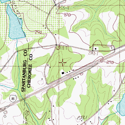 Topographic Map of South Carolina Noname 11018 D-3402 Dam, SC