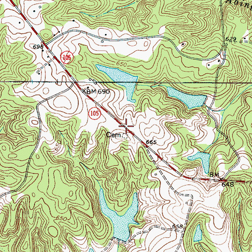 Topographic Map of South Carolina Noname 11021 D-1432 Dam, SC