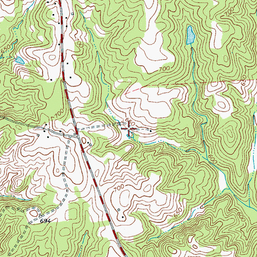 Topographic Map of South Carolina Noname 11022 D-3417 Dam, SC