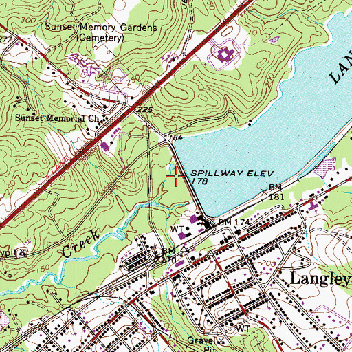 Topographic Map of Horse Creek Pond, SC