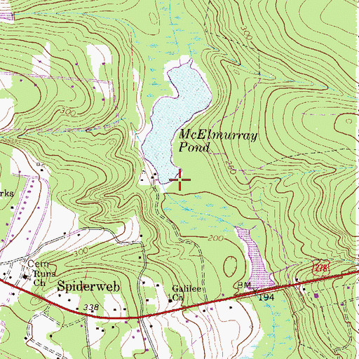 Topographic Map of Celmurray Pond, SC