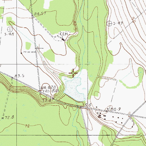 Topographic Map of South Carolina Noname 02014 D-2030 Dam, SC