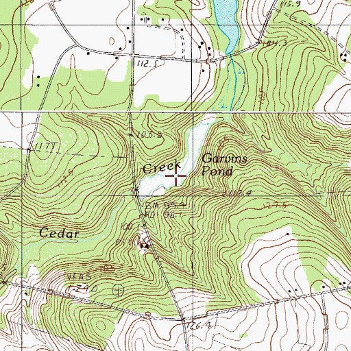 Topographic Map of Garvins Pond, SC