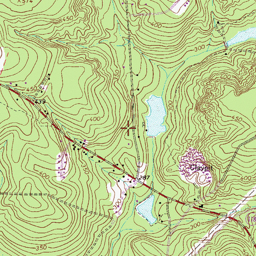 Topographic Map of South Carolina Noname 02016 D-0696 Dam, SC