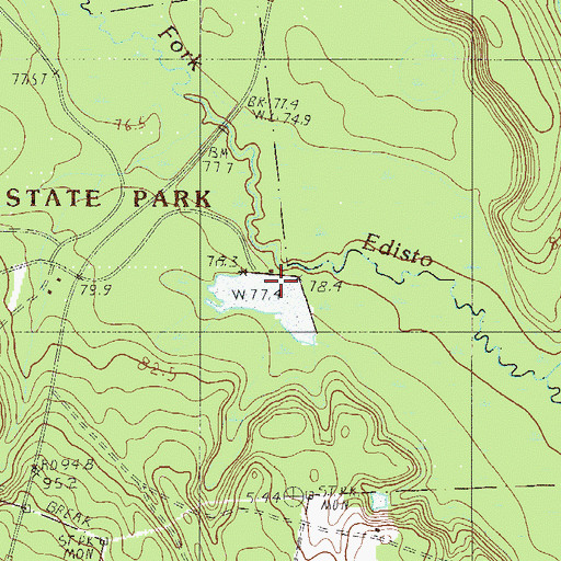 Topographic Map of South Carolina Noname 02017 D-1999 Dam, SC