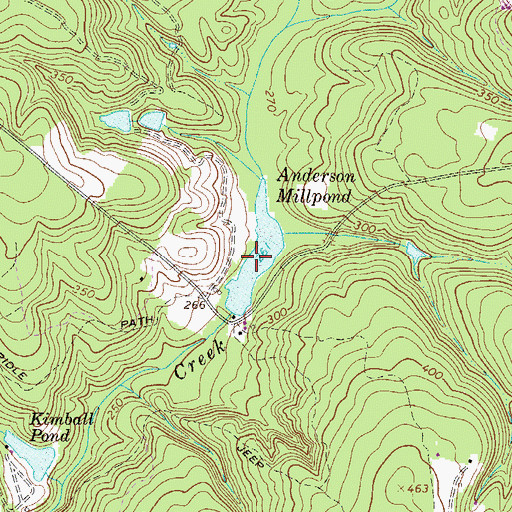 Topographic Map of South Carolina Noname 02018 D-2000 Dam, SC