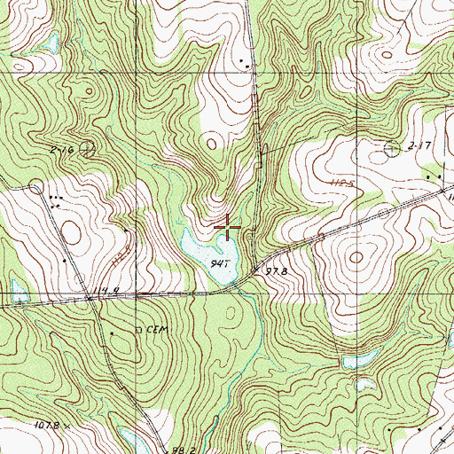 Topographic Map of South Carolina Noname 02019 D-2034 Dam, SC