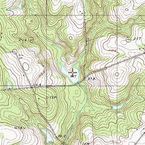 Topographic Map of Baileys Pond, SC