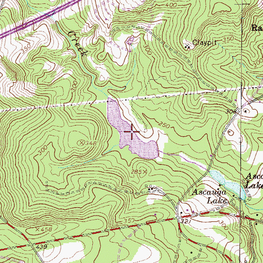 Topographic Map of Bakers Lake, SC