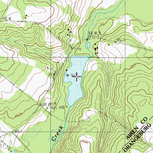 Topographic Map of Corbett Lake, SC