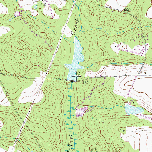 Topographic Map of South Carolina Noname 02028 D-0722 Dam, SC