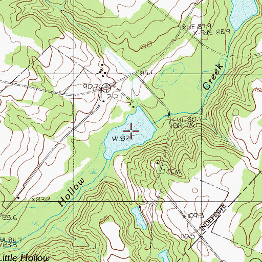 Topographic Map of Caughman Lake, SC