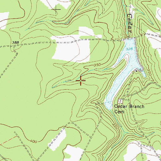 Topographic Map of Cedar Lake, SC