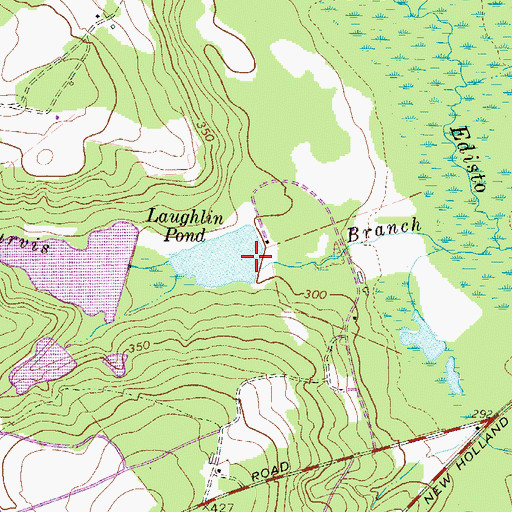 Topographic Map of South Carolina Noname 02044 D-0827 Dam, SC