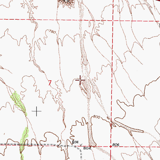 Topographic Map of Bender Wash, AZ