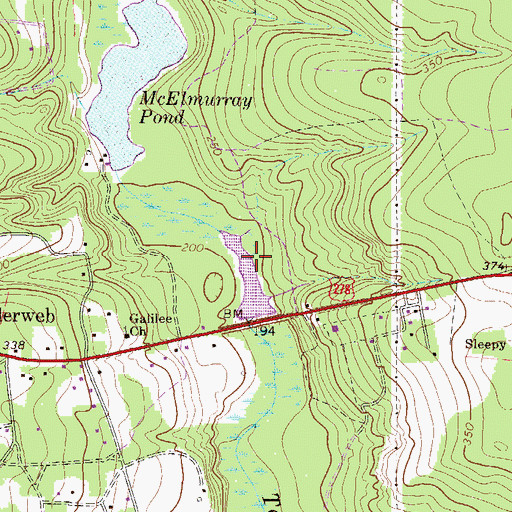 Topographic Map of South Carolina Noname 02052 D-2011 Dam, SC