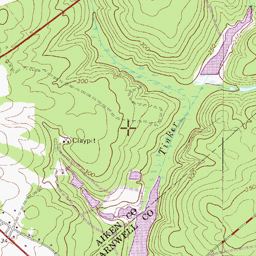 Topographic Map of South Carolina Noname 02053 Dam, SC