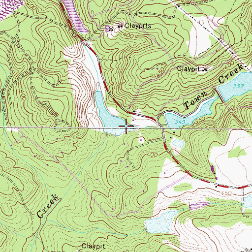 Topographic Map of South Carolina Noname 02058 D-0755 Dam, SC