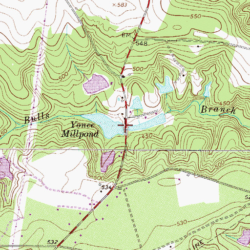 Topographic Map of South Carolina Noname 02063 D-2015 Dam, SC