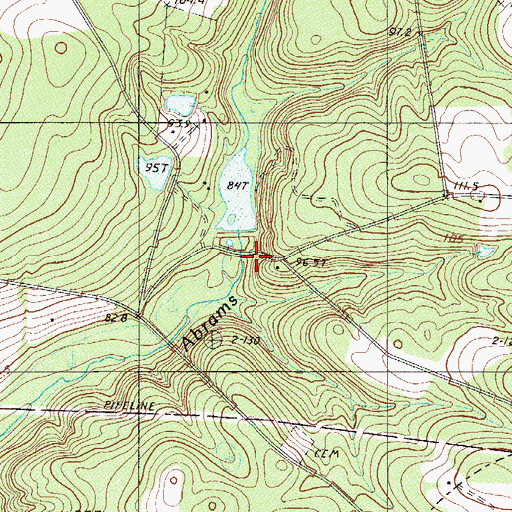 Topographic Map of Lake Maxine, SC