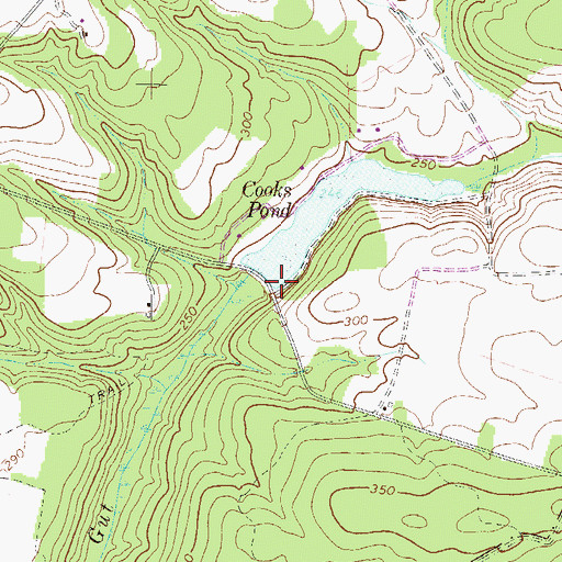 Topographic Map of South Carolina Noname 02084 D-2040 Dam, SC