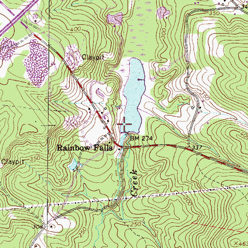 Topographic Map of South Carolina Noname 02087 D-2041 Dam, SC
