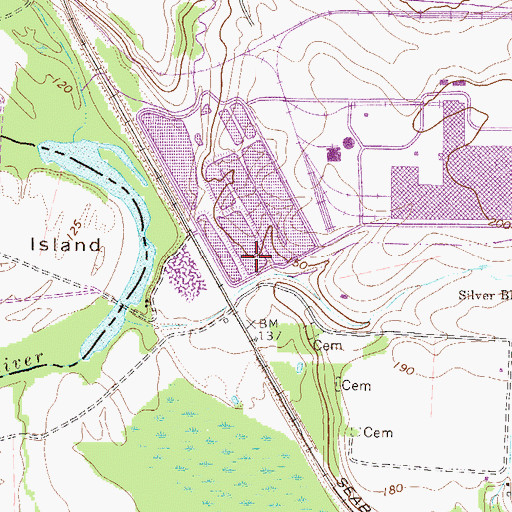 Topographic Map of South Carolina Noname 02093 D-2044 Dam, SC