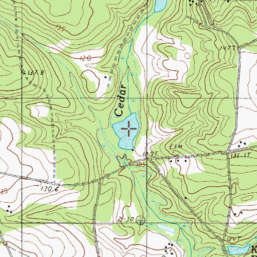 Topographic Map of Garvin Lower Pond, SC