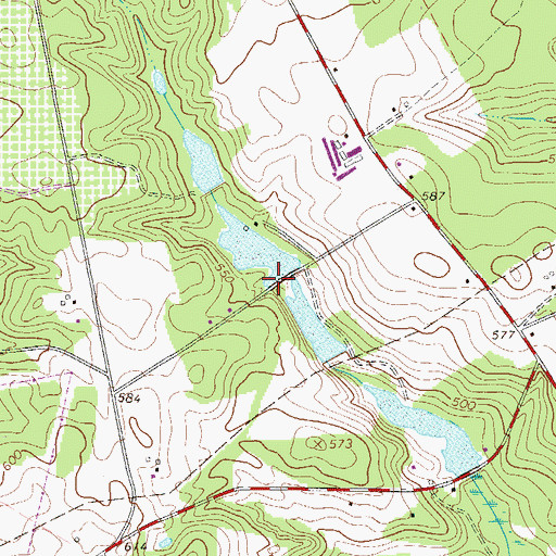 Topographic Map of South Carolina Noname 02105 D-0726 Dam, SC