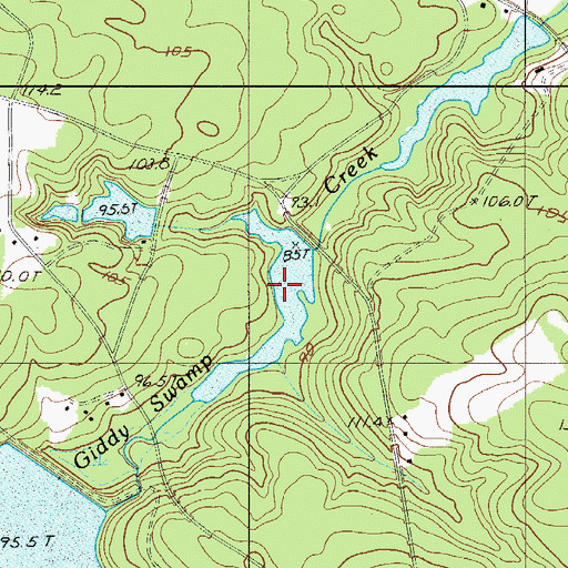 Topographic Map of South Carolina Noname 02109 D-2031 Dam, SC