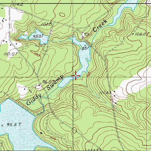 Topographic Map of Amelia Lake, SC