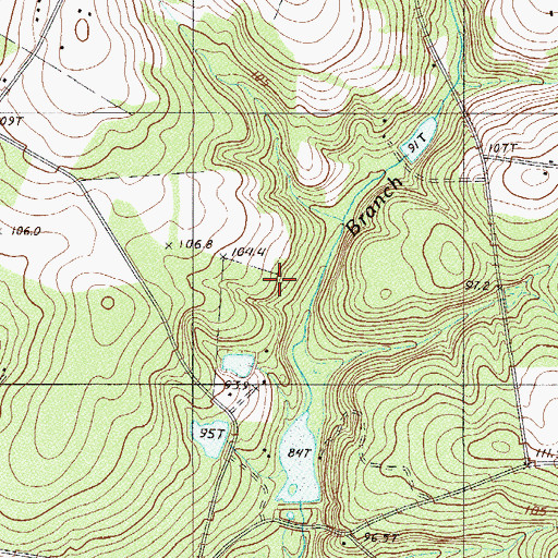 Topographic Map of South Carolina Noname 02110 D-2133 Dam, SC