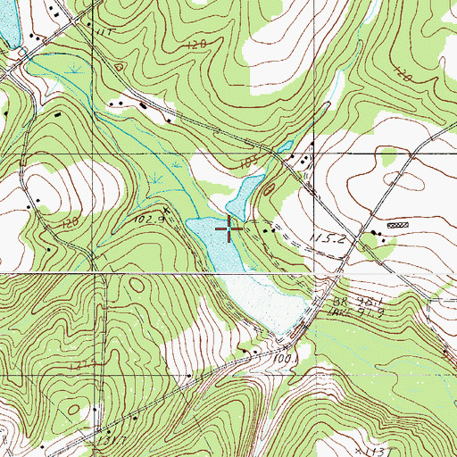 Topographic Map of South Carolina Noname 02116 D-2136 Dam, SC