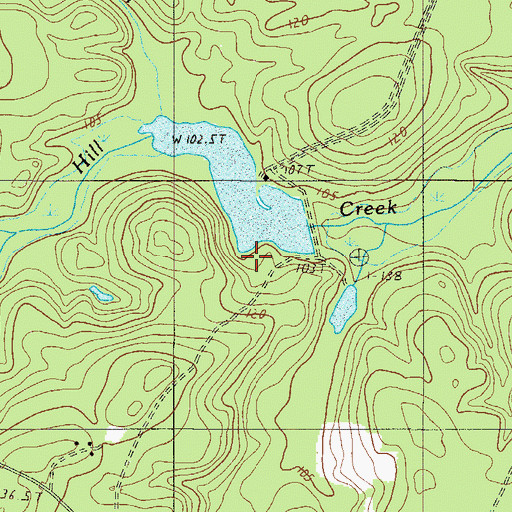 Topographic Map of South Carolina Noname 02123 D-2141 Dam, SC