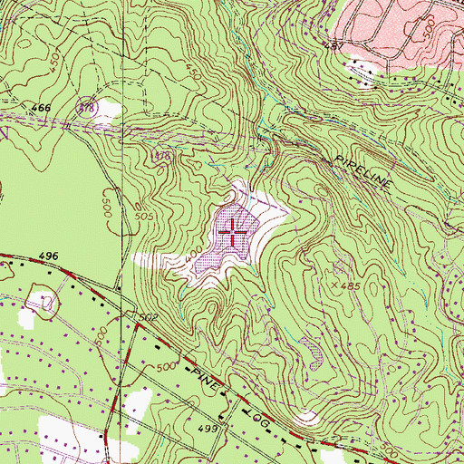 Topographic Map of Hounds Lake, SC