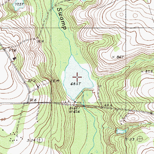 Topographic Map of Dean Swamp Pond, SC
