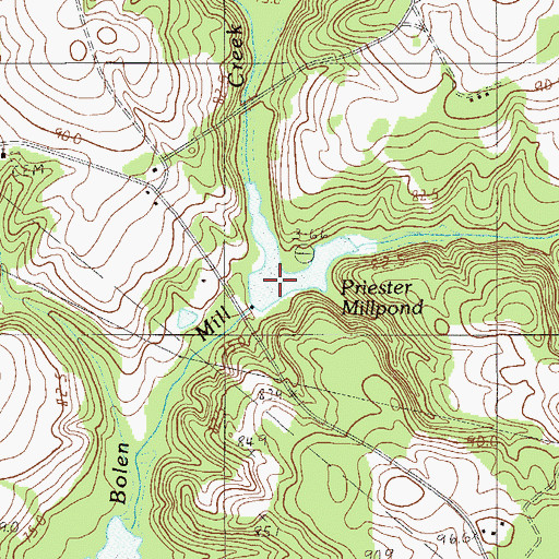 Topographic Map of South Carolina Noname 38012 D-3728 Dam, SC