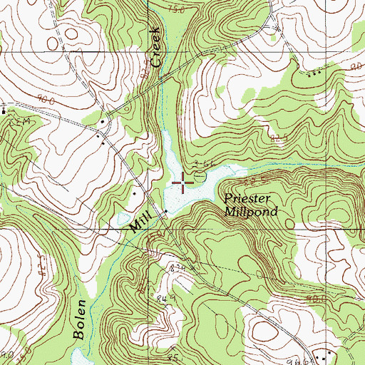 Topographic Map of Priester Millpond, SC