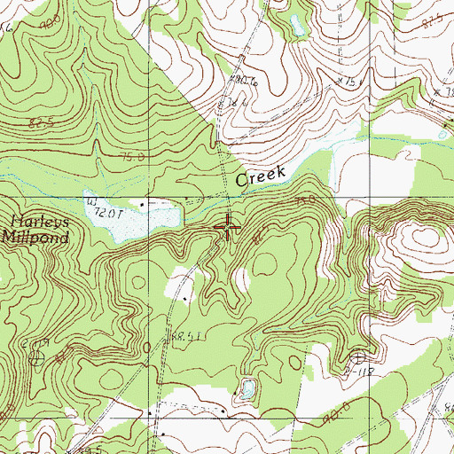 Topographic Map of South Carolina Noname 38013 D-3690 Dam, SC