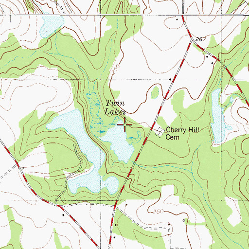 Topographic Map of South Carolina Noname 38014 D-3732 Dam, SC