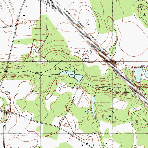 Topographic Map of Brunson Pond, SC