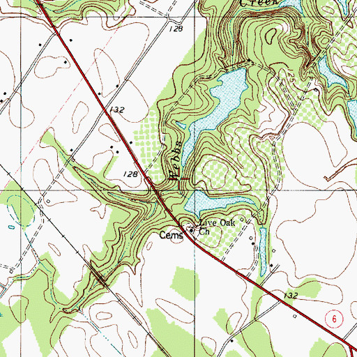Topographic Map of South Carolina Noname 38020 D-3762 Dam, SC