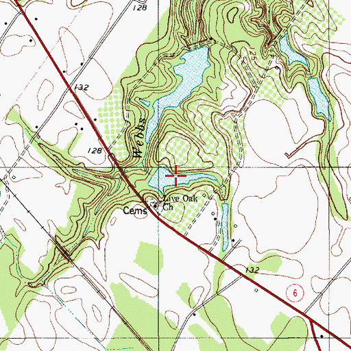 Topographic Map of Lakewood Lodge Pond, SC