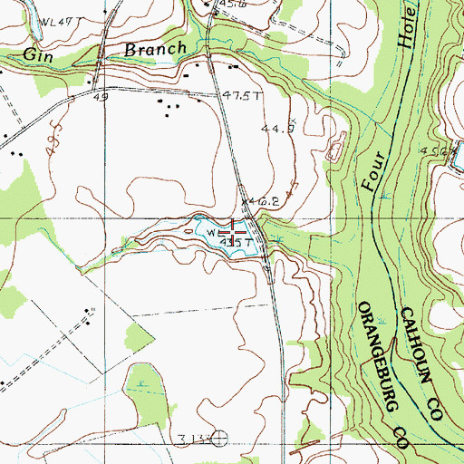 Topographic Map of Shuller Pond, SC