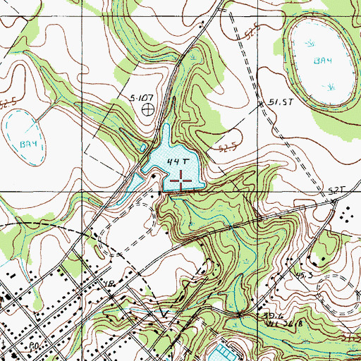 Topographic Map of South Carolina Noname 38034 D-3725 Dam, SC
