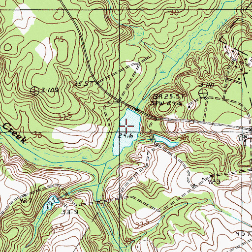 Topographic Map of South Carolina Noname 38036 D-3743 Dam, SC