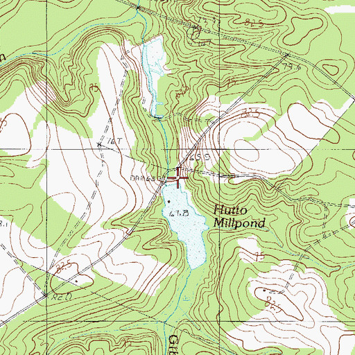 Topographic Map of South Carolina Noname 38038 D-3706 Dam, SC