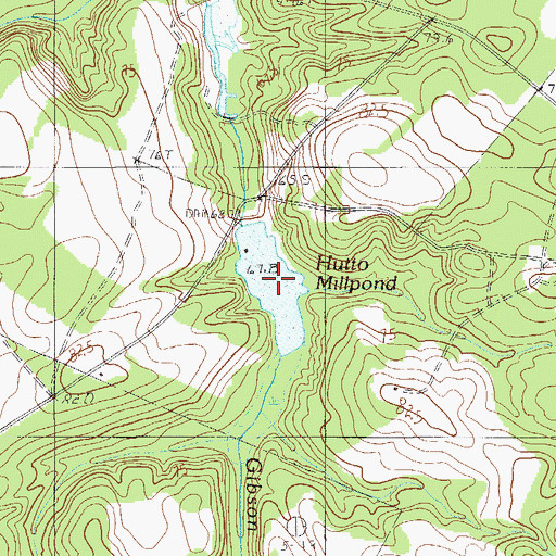 Topographic Map of Hutto Millpond, SC
