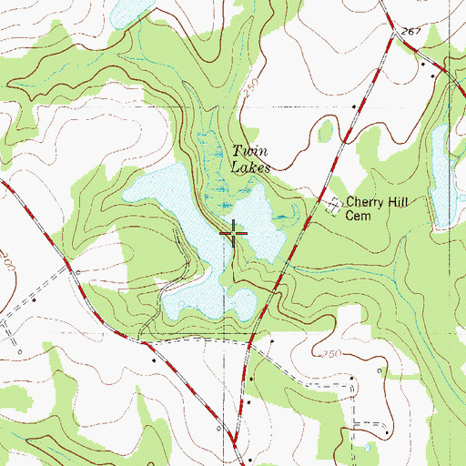 Topographic Map of South Carolina Noname 38045 D-3731 Dam, SC